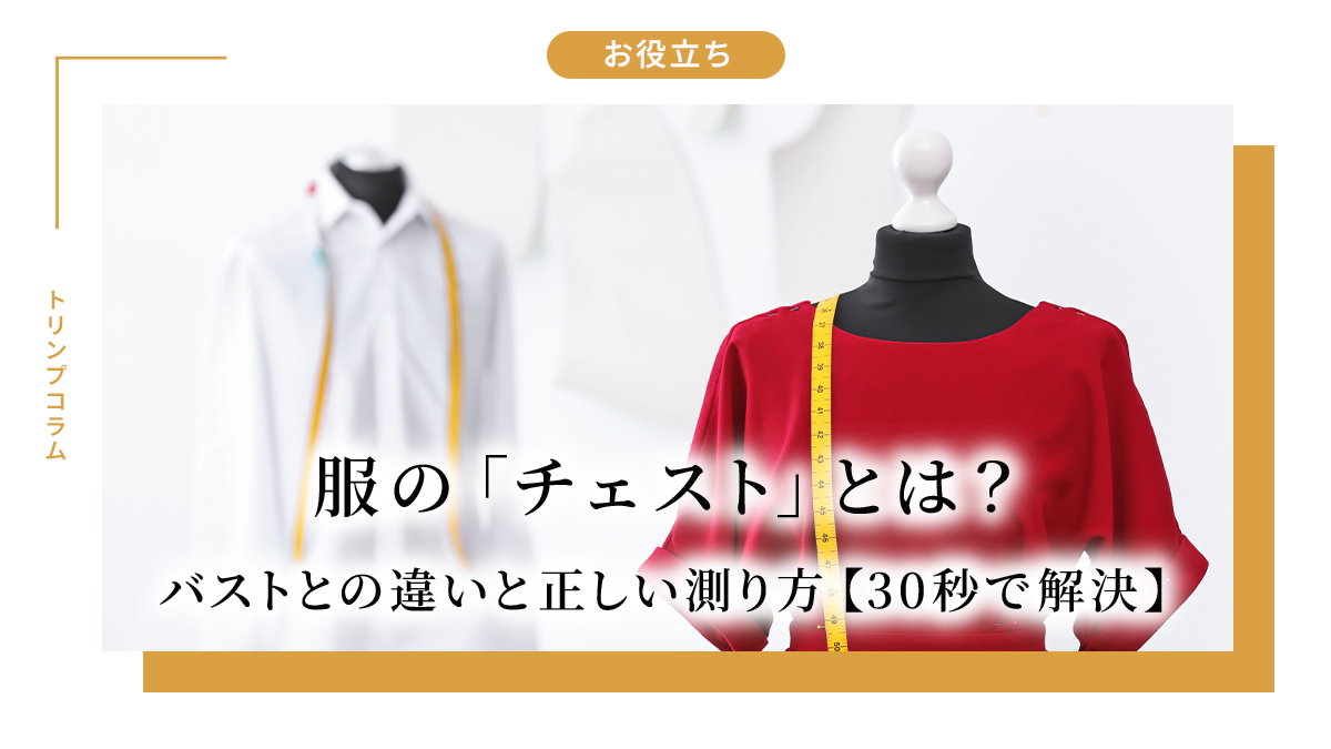 服の「チェスト」とは？ バストとの違いと正しい測り方【30秒で解決】