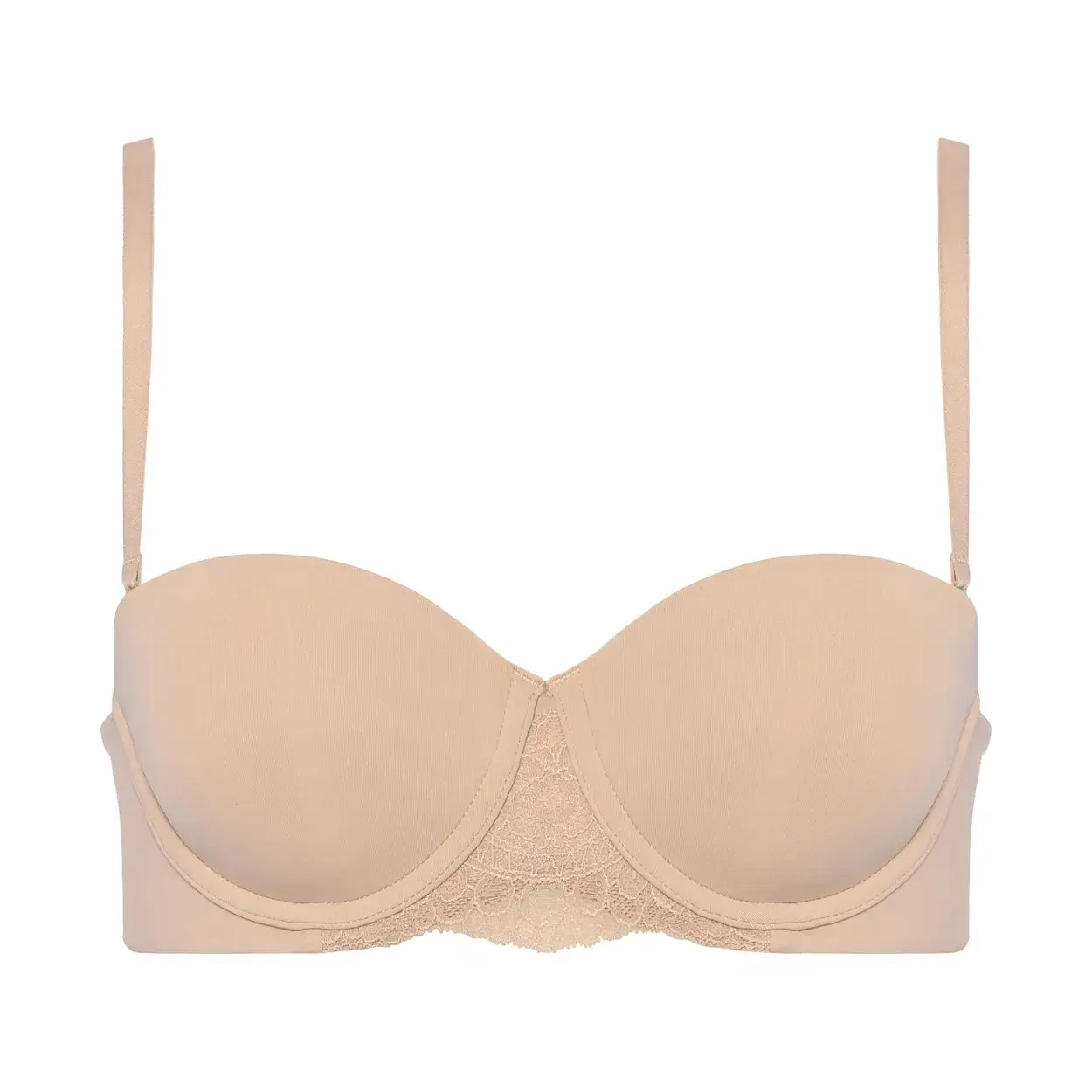 ストラップレスハーフカップブラ(ストラップ取り外し可) シグネチャースムース